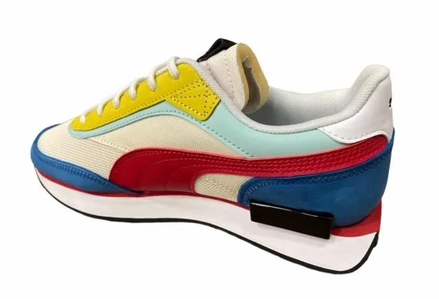 Puma scarpa sneakers da uomo Future Rider Icons 380723 01 caramello giallo celeste