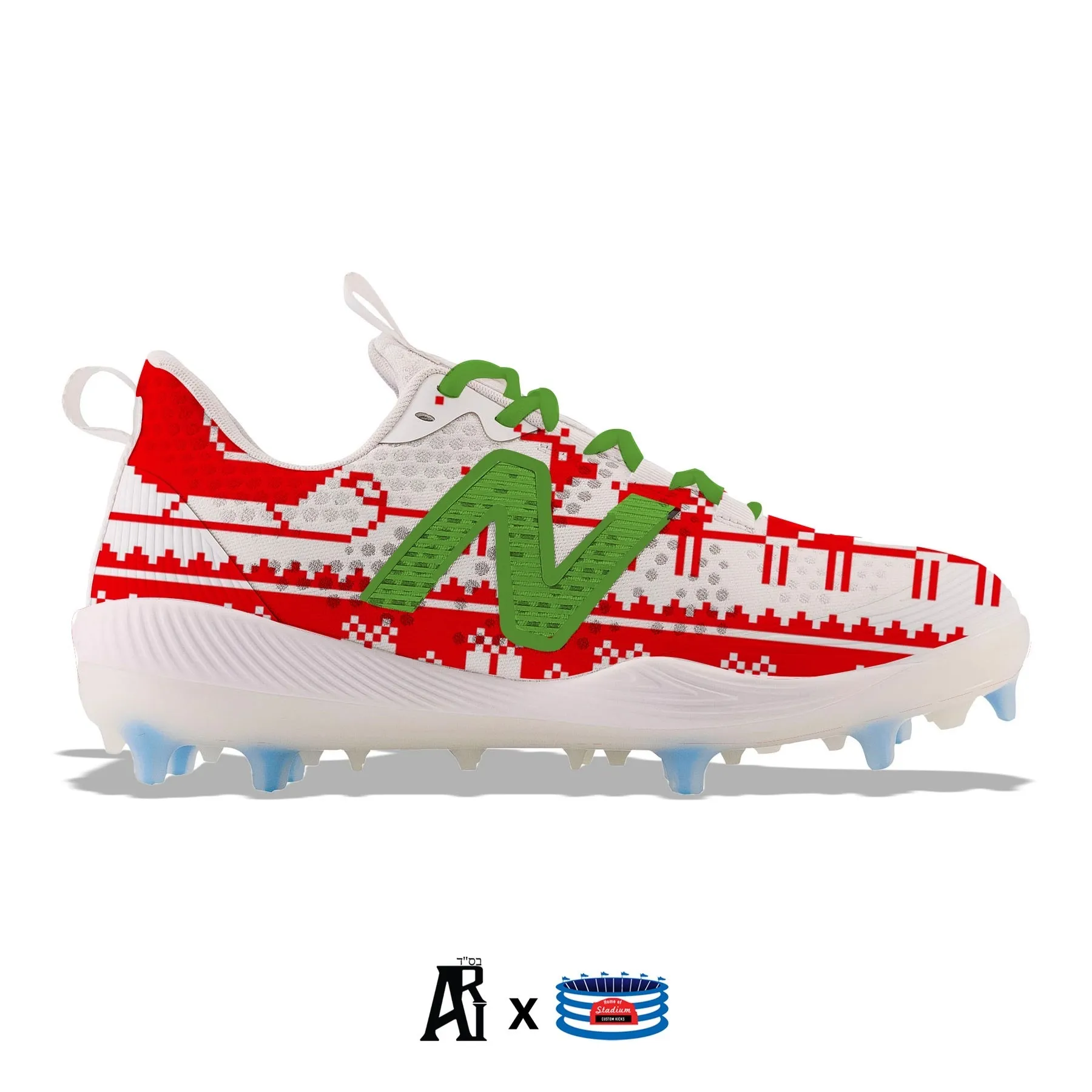 "Christmas Sweater" New Balance FuelCell COMPv3 TPU Baseball Cleats