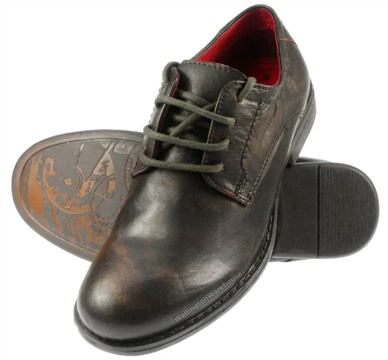 Red Tape Crick Wooler Leather Round Toe Laceup Boys Shoes