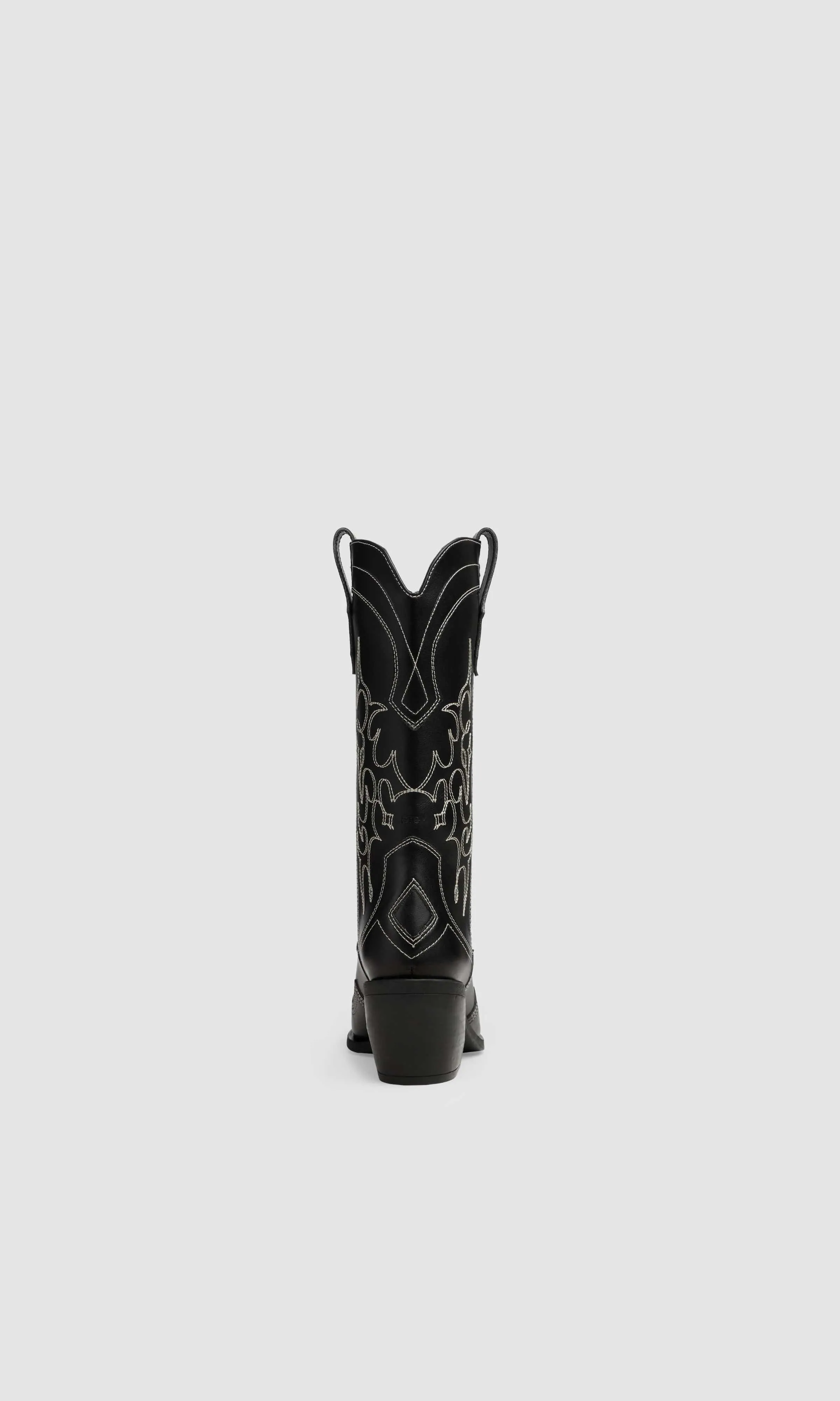 Regan II Vegan Apple Leather Cowboy Boots | Black