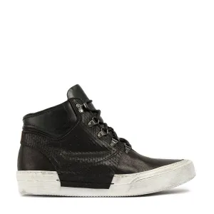 Rochelle Black Mid Laced Sneakers