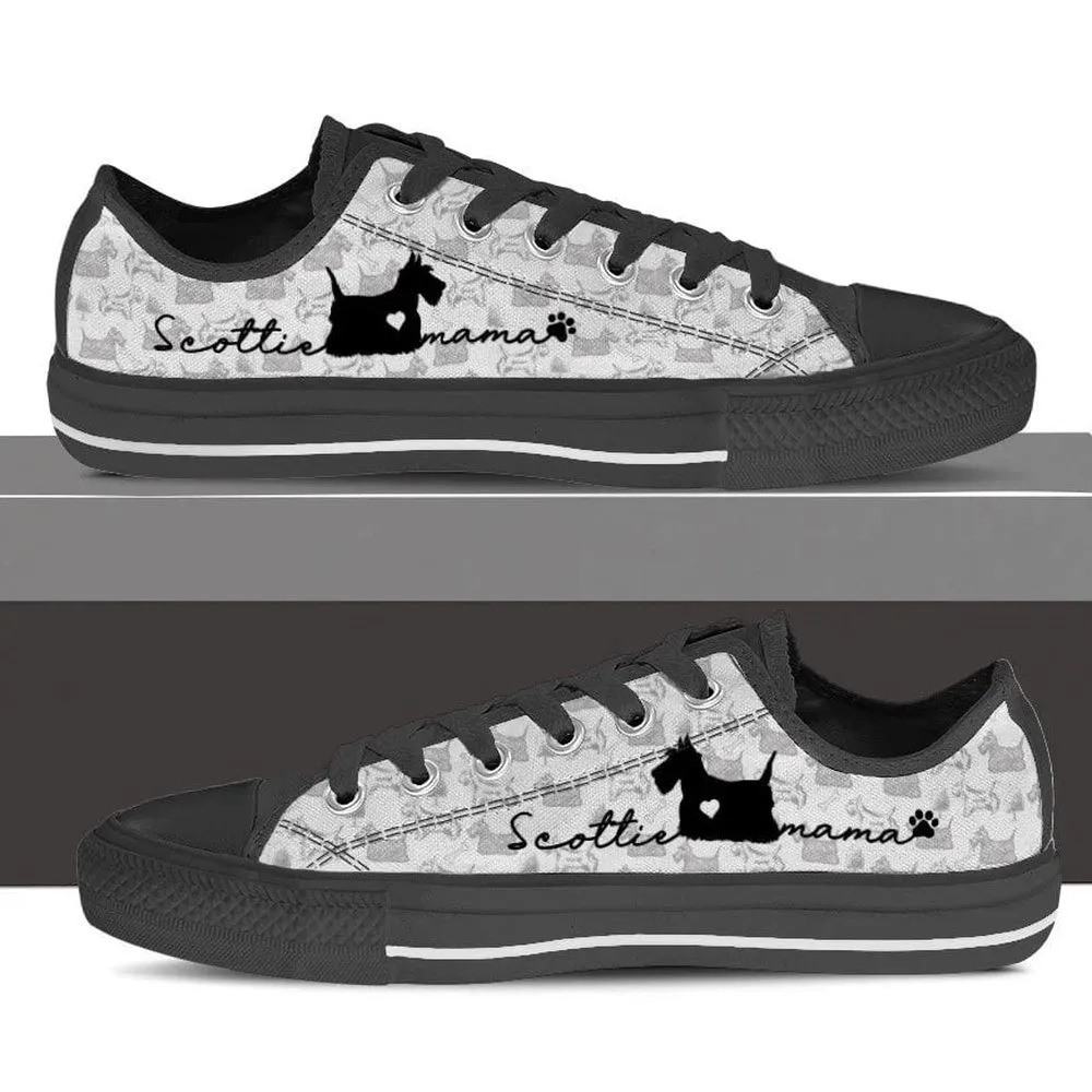 Scottish Terrier Low Top Shoes - Dog Walking Shoes Men Women, Dog Printed Shoes, Canvas Shoes For Men, Women