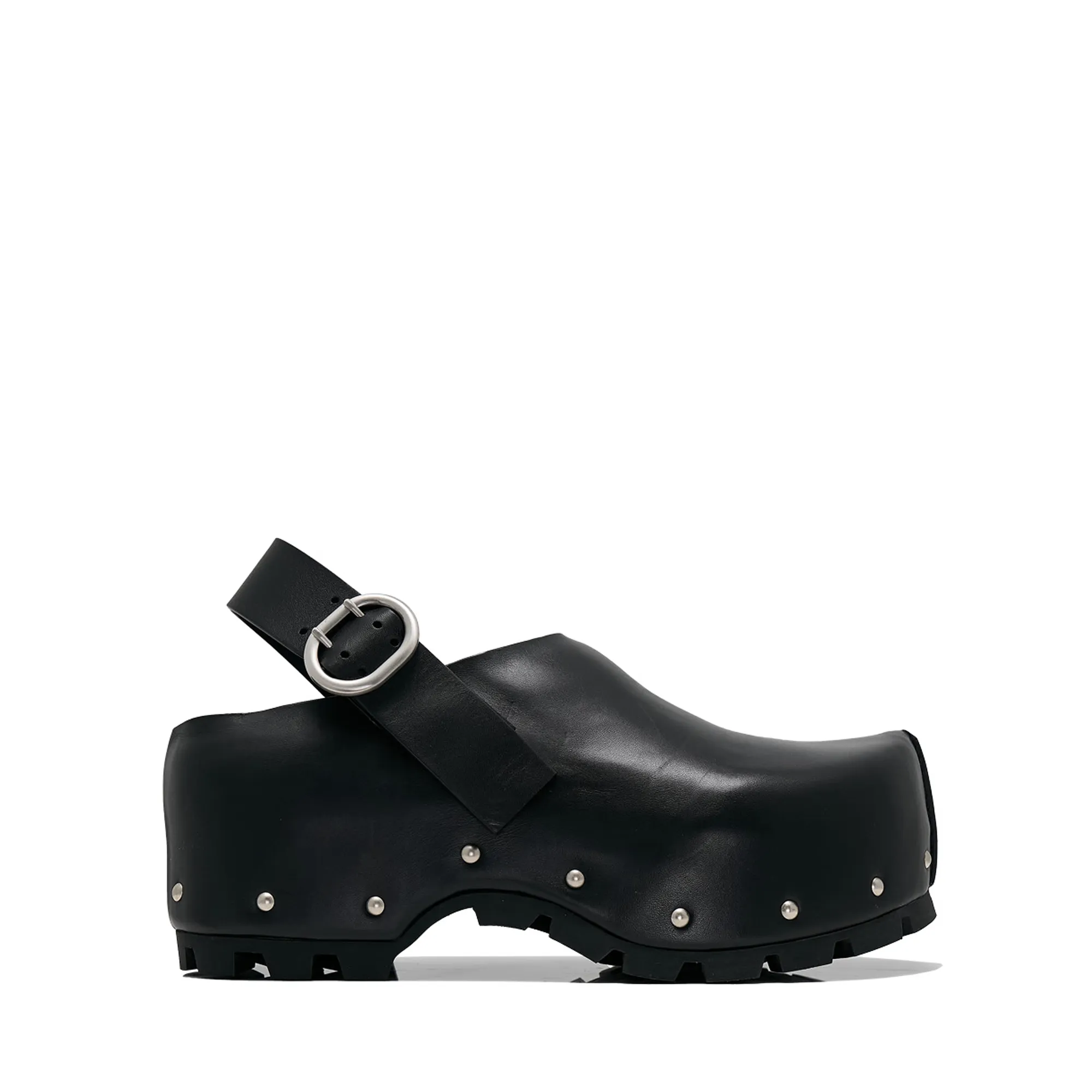 Semi-Shiny Calf Leather Clog