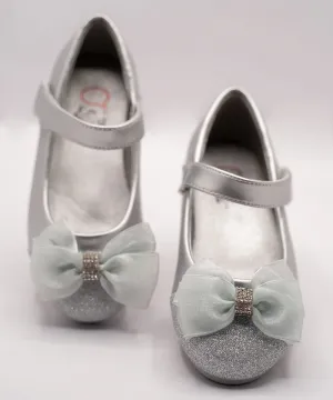 Silver Shimmer Sandals for Little Girl