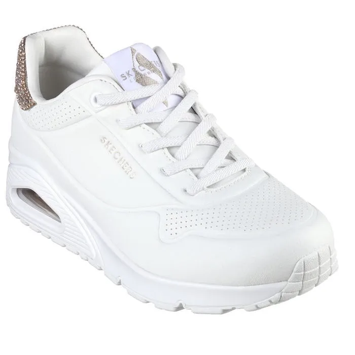 Skechers - Uno Dazzle Away Womens Sneakers White Pull On