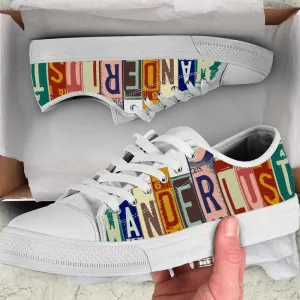 Step Into Adventure With Wanderlust Low Top Shoes, Low Top Sneaker, Low Top Canvas Shoes