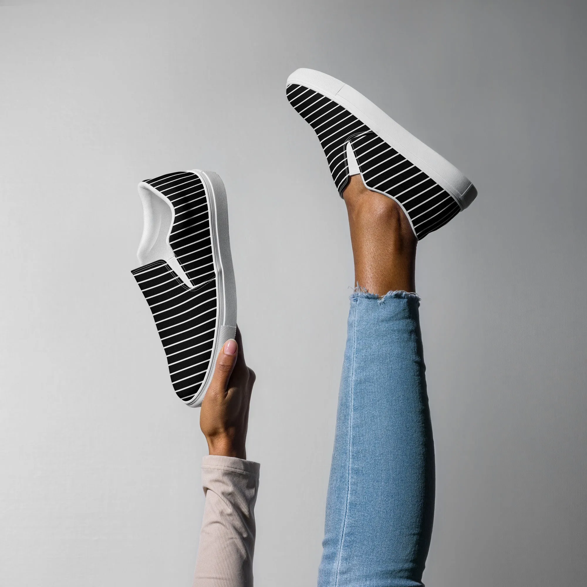 Striped Women’s slip-on canvas shoes