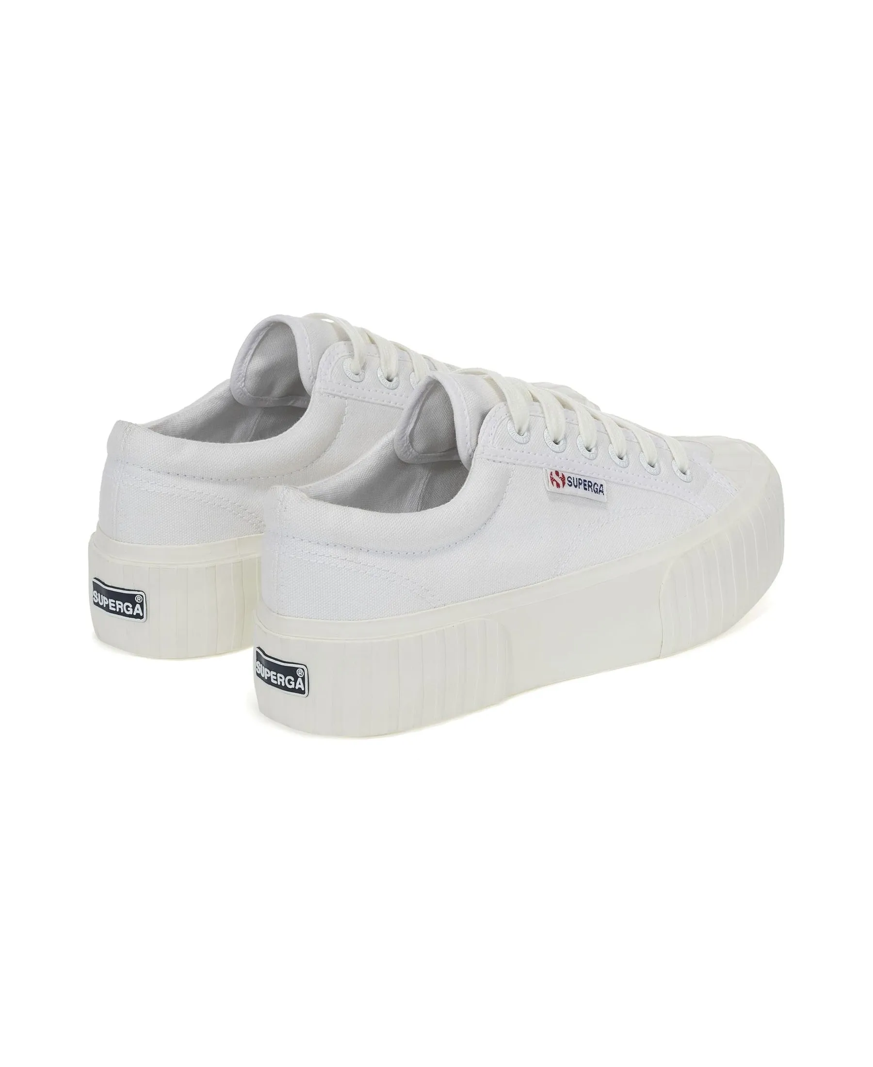 Superga 2631 Stripe Platform in White