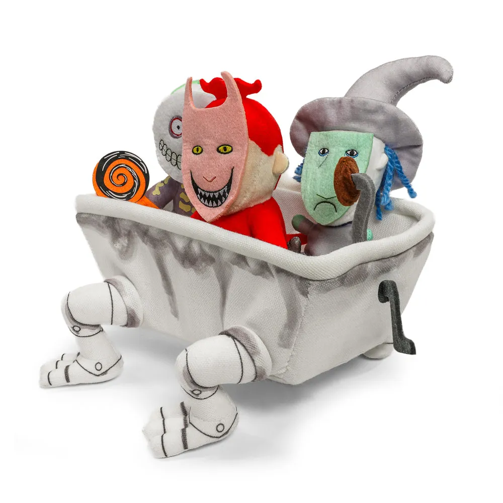 The Nightmare Before Christmas Lock, Shock & Barrel in Bathtub 9” Interactive Plush