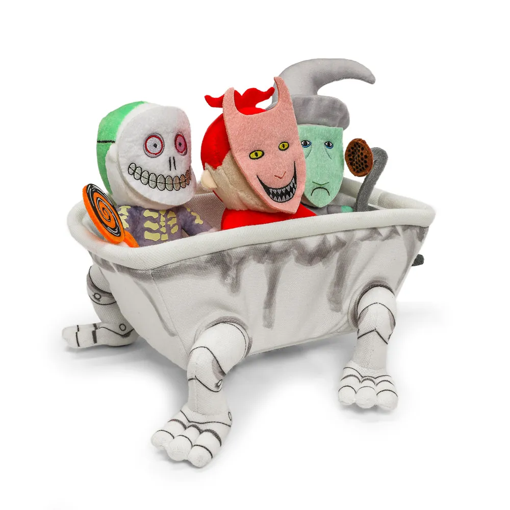 The Nightmare Before Christmas Lock, Shock & Barrel in Bathtub 9” Interactive Plush