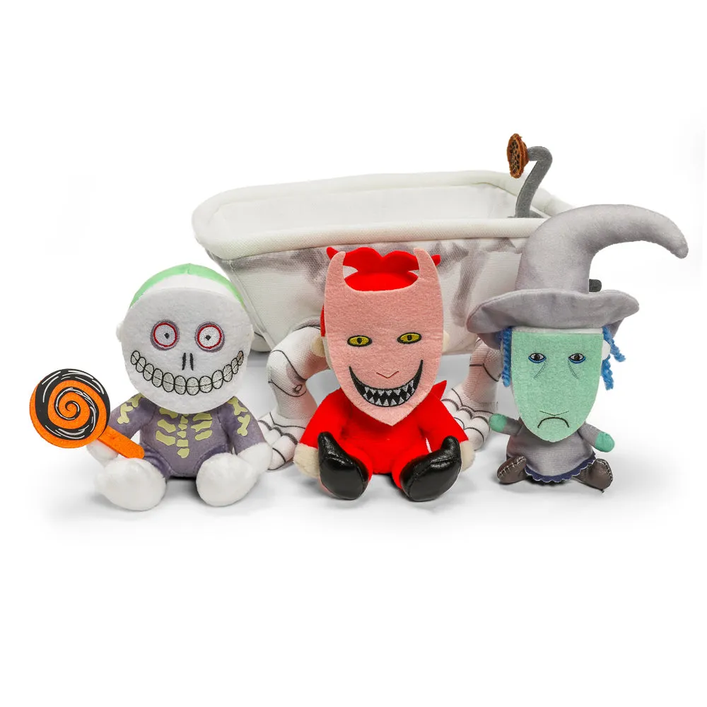 The Nightmare Before Christmas Lock, Shock & Barrel in Bathtub 9” Interactive Plush