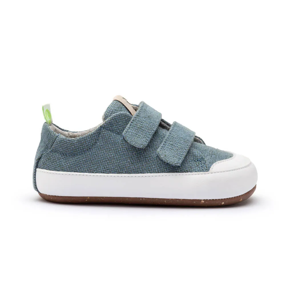 Tip Toey Joey Boy's Bossy Green Sneakers - Azul Cobalto Canvas