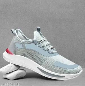 Ultra Light Weight Grey Sports Sneaker For Men