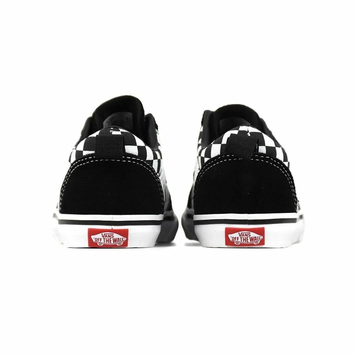 Vans Ward VN0A3QU1PVJ1 Infant White/Black Checkered Slip-on Skate Shoes B857