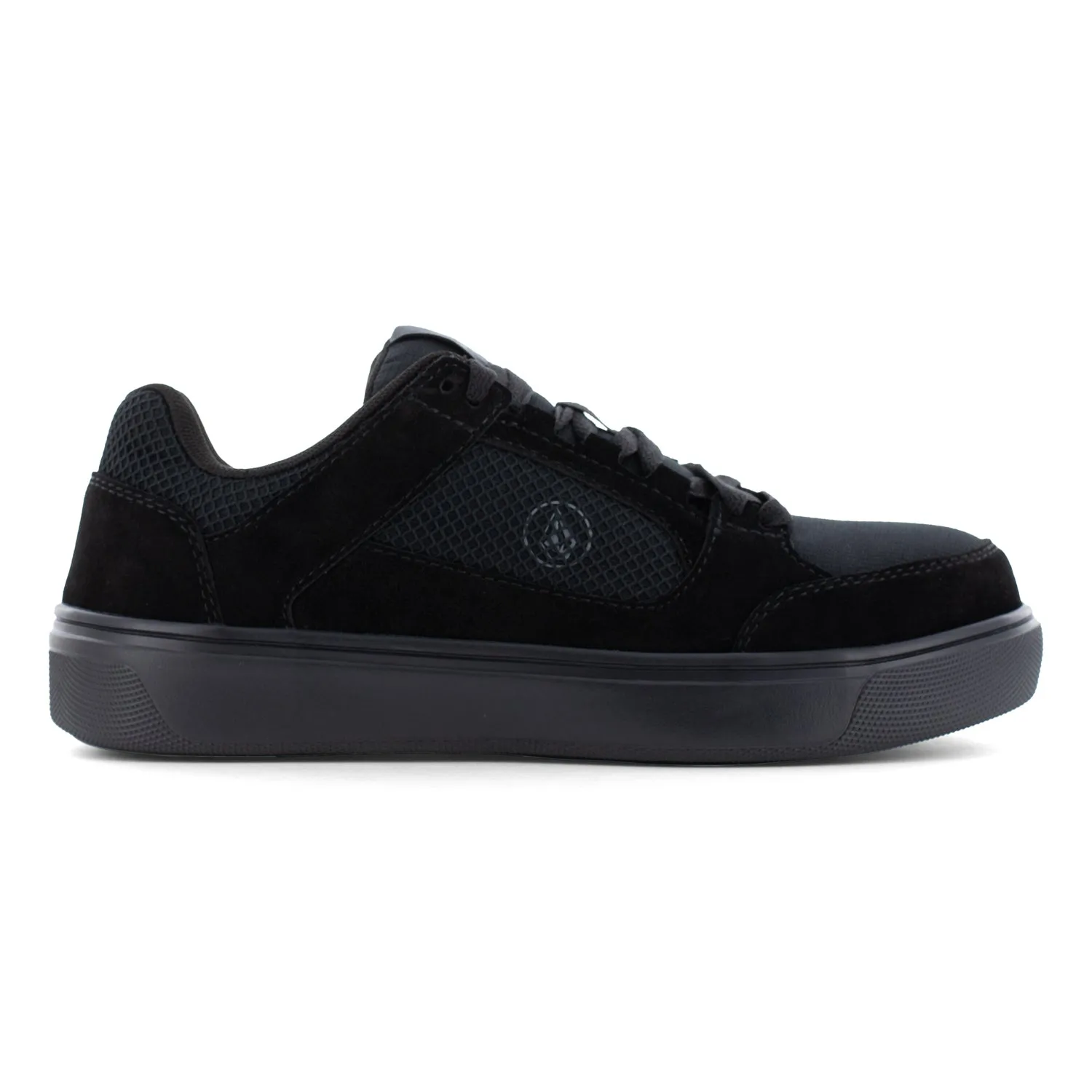 Volcom Womens Evolve Triple Black Suede Skate Work Shoes