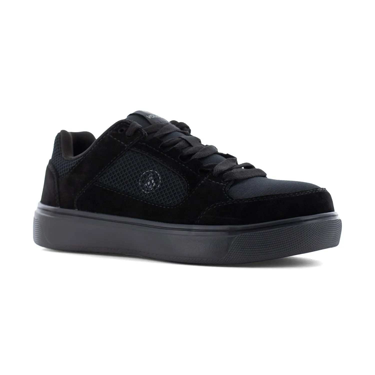 Volcom Womens Evolve Triple Black Suede Skate Work Shoes