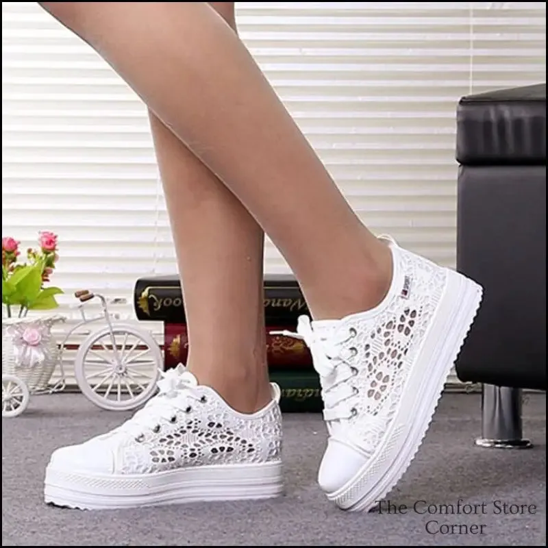 Women's Comfortable Sneakers, Breathable Canvas Shoes