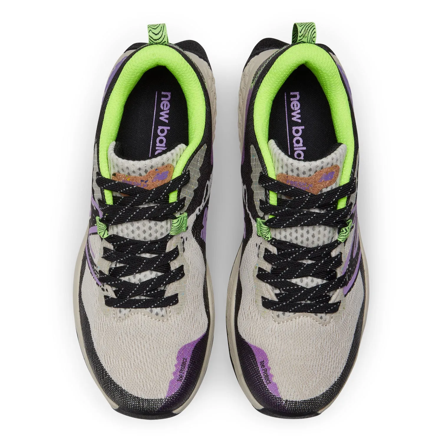 Women's New Balance Fresh Foam X Hierro v7 Color: Moonbeam with Electric Purple