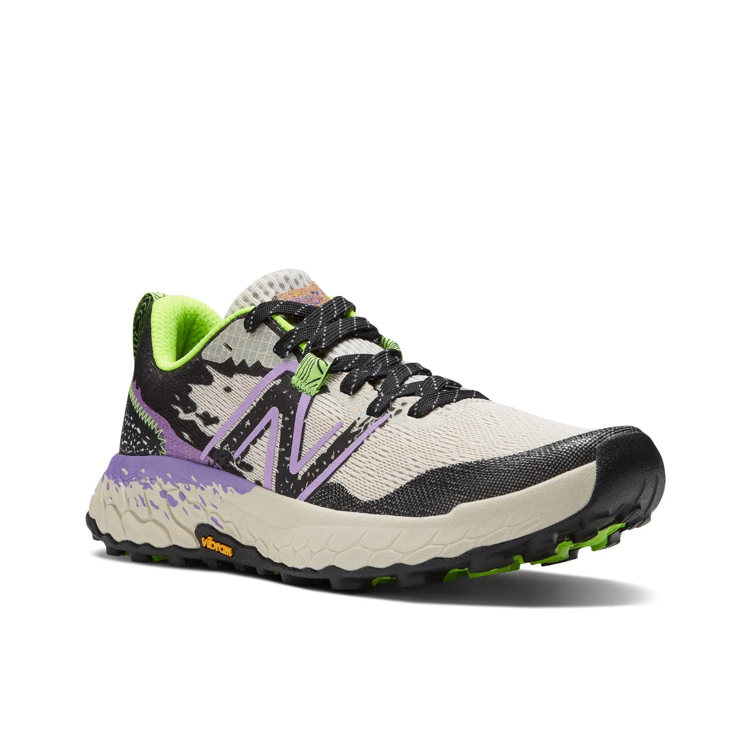 Women's New Balance Fresh Foam X Hierro v7 Color: Moonbeam with Electric Purple