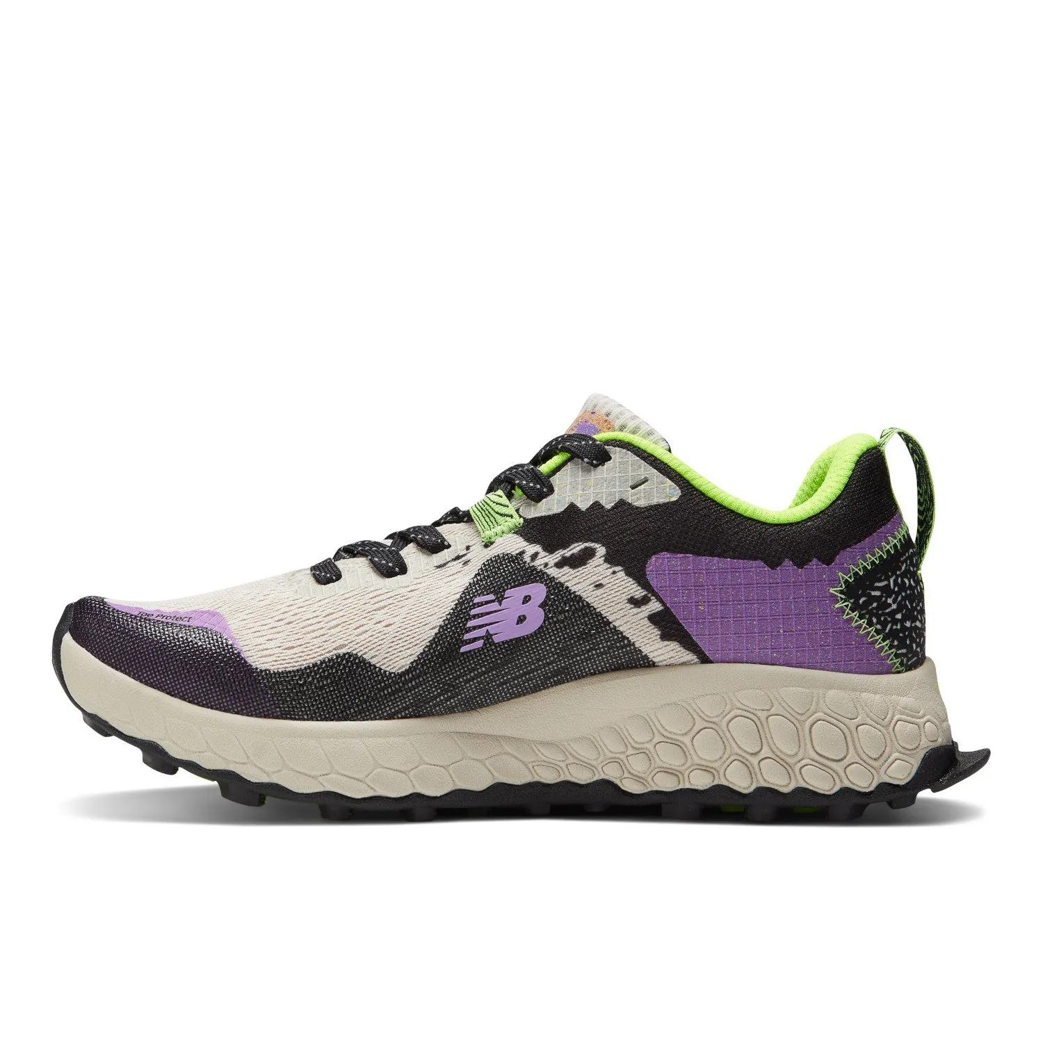 Women's New Balance Fresh Foam X Hierro v7 Color: Moonbeam with Electric Purple