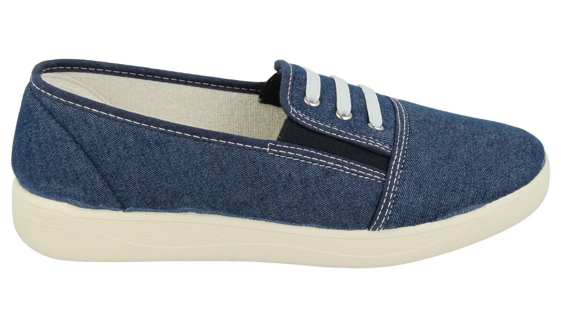 Womens Wide Fit DB Coup Canvas