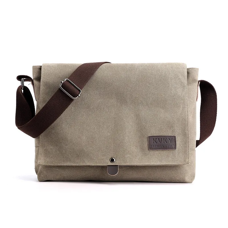 XIANGTUIBAO Men's Canvas Messenger Bag  New Fashion Trendy Shoulder Bag Men's Casual Multi-Functional Lightweight Men's Bag