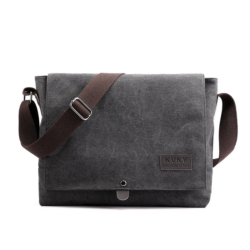 XIANGTUIBAO Men's Canvas Messenger Bag  New Fashion Trendy Shoulder Bag Men's Casual Multi-Functional Lightweight Men's Bag