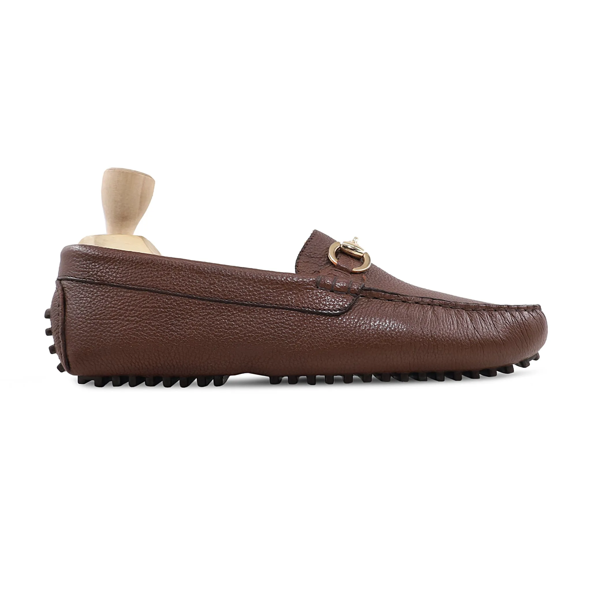 Yesica - Men's Brown Pebble Grain Leather