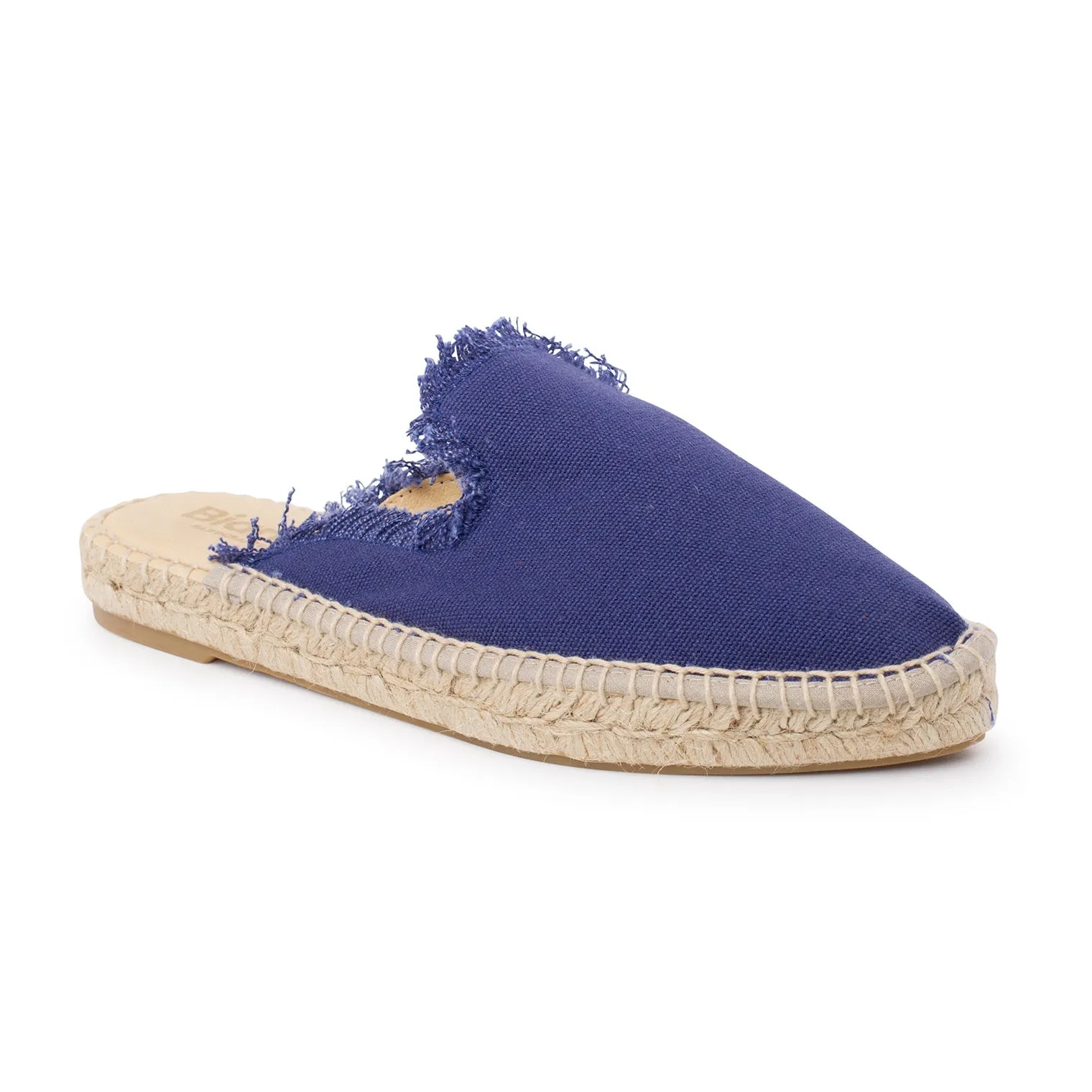 Zaragoza Canvas Espadrille Mule Slides - Navy