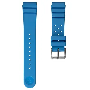 ZULUDIVER 284 Italian Rubber Dive Watch Strap - Sky Blue